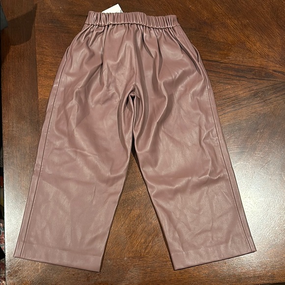 Zara Girls’ Faux Leather Wide Leg Pants - Picture 4 of 6